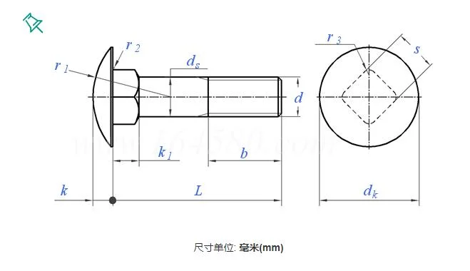 China Wholesale Zinc Plated Carbon Steel Round Square Neck Nead Coach Bolt Cup Head Screw Carriage Screw DIN603