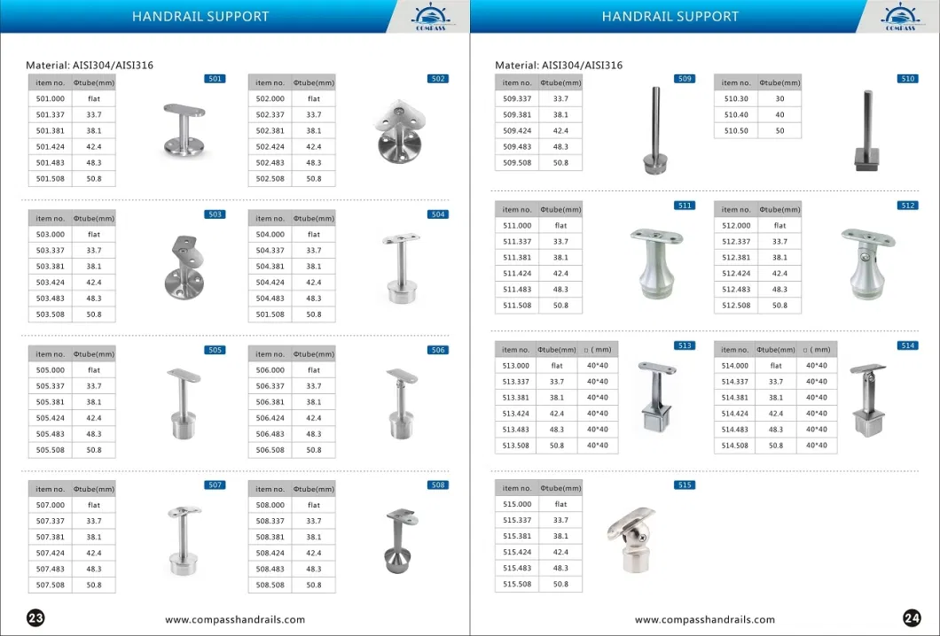 Stair Guardrail Hardware Clip Stainless Steel Glass Fence Accessories Handrail Support Bracket